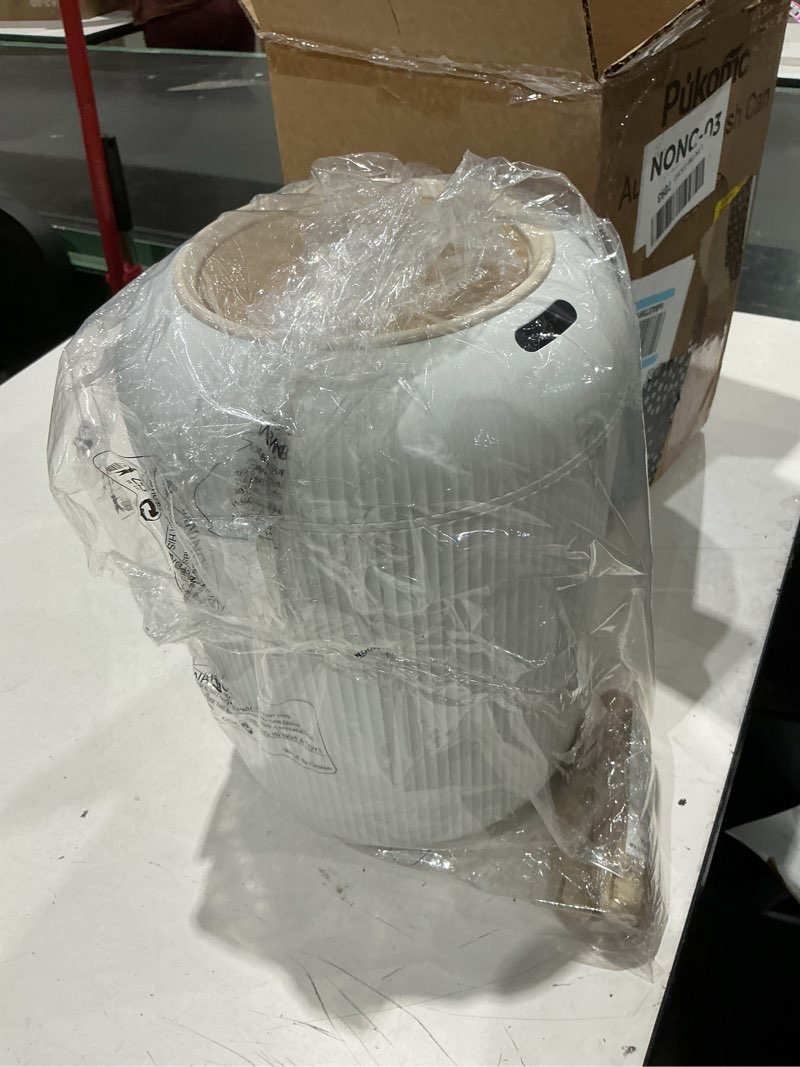 Condition photo showing Good Condition for pukomc smart sensor wastebasket, convenient and hygienic easy to use, technology sensor waterproof wastebasket plastic trash can for kitchen, bathroom, bedroom, living room, office and outdoor 1 pack white