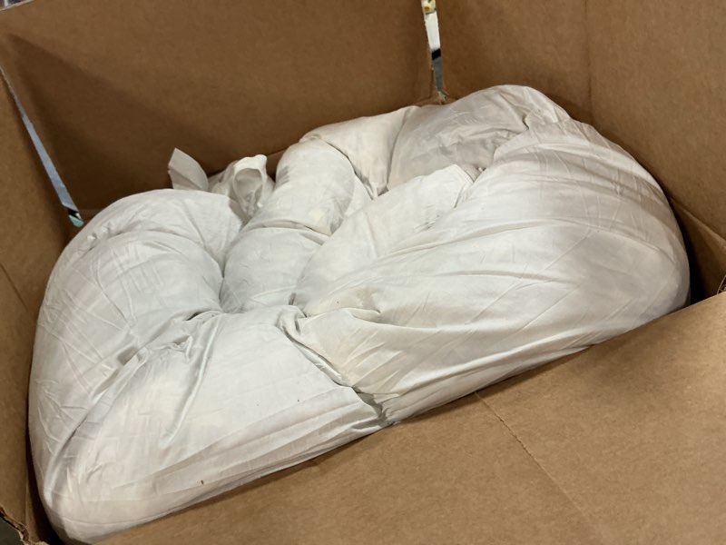 Condition photo showing As Is for WhatsBedding Feather Bed Mattress Topper, Memory Foam Mattress Topper, Thicked Down Alternative-Lined, White, Twin White/5in Twin