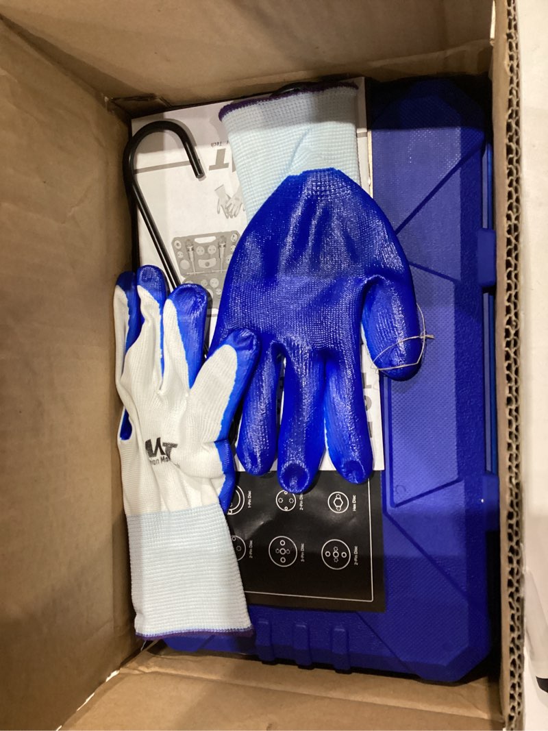 Condition photo showing Good Condition for Orion Motor Tech 24pc Brake Caliper Compression Tool Set, Heavy Duty Brake Piston Compressor Tool and Wind Back Tool Kit for Brake Pad Replacement, Universal Disc Brake Caliper Tool Set with Blue Case