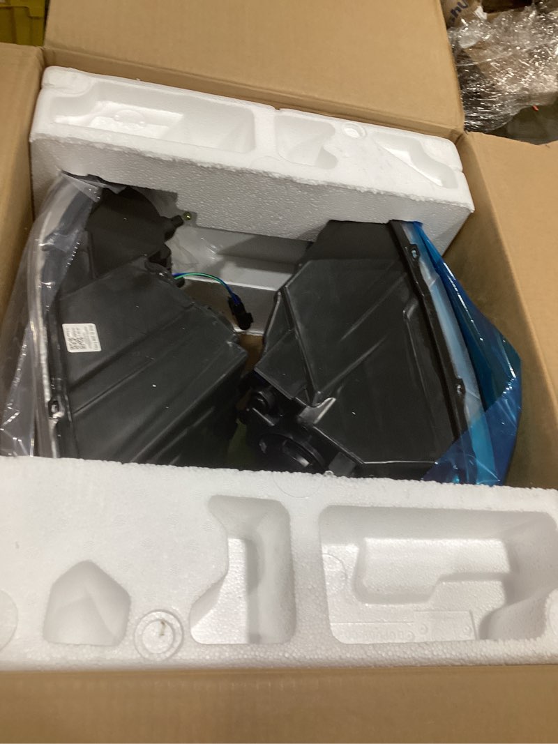 Condition photo showing As Is for headlights for 2009-2018 dodge ram 1500, for 2010-2018 dodge ram 2500 3500 with high/low beam bulbs, driver & passenger side(only fit quad-hole single headlight) a/chrome housing amber reflector clear lens oe replacement