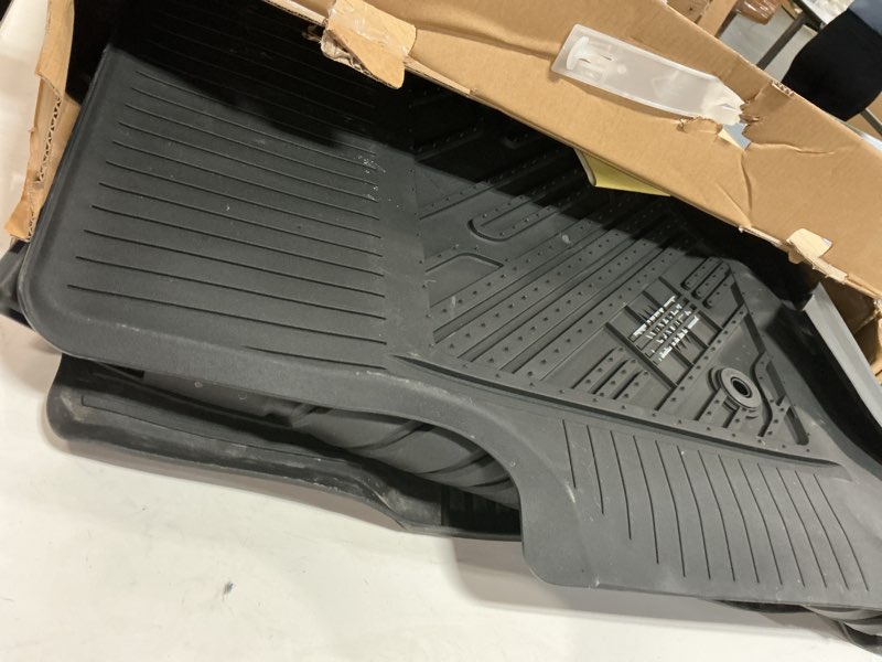 Condition photo showing As Is for 3W Floor Mats Fit for 2015-2024 2025 Ford F150 / F-150 Lightning SuperCrew Cab, TPE All Weather Heavy Duty Floor Liner Custom Fit Accessories Car Liners (with Original Folding Under-Seat Storage Box) Ford F150 2015-2025 Floor Mats with Storage Box