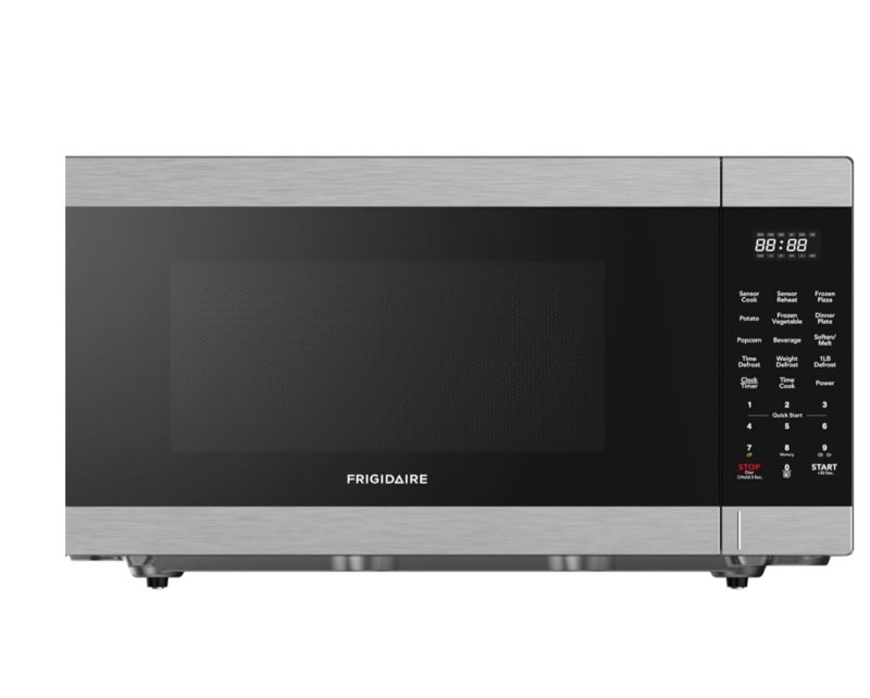frigidaire 2.2 cu. ft. stainless steel microwave oven, multi function, programmable, 1,200 watts