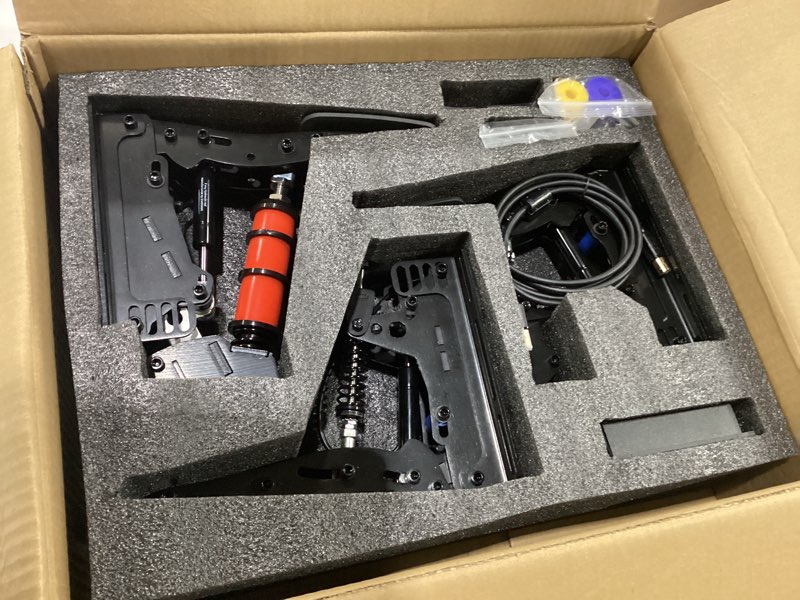 Condition photo showing New/Like New for simsonn plus x racing simulator hydraulic pedals sim racing pedals support haptic reactor (plus x black p3-h3)