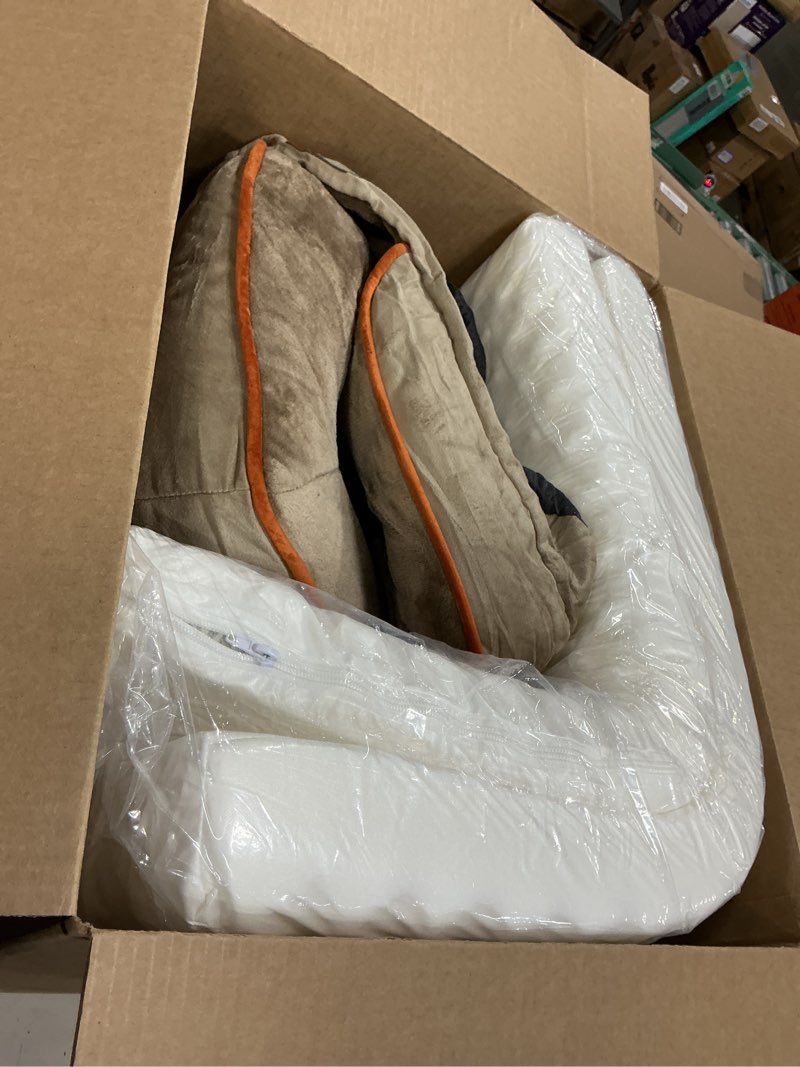 Condition photo showing Good Condition for Bedsure Orthopedic Dog Beds Large Sized Dog - Washable Large Dog Cat Bed Waterproof, Comfort Dogs Couch Sofa with Washable Removable Cover, Pet Bed with Nonskid Bottom, Hazel, 35" 35"L x 25"W x 6.5"Th Hazel