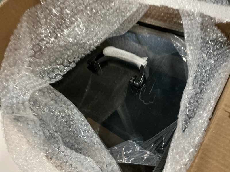 Condition photo showing Good Condition for 9inches Wide Pageant Crown Box Tiara Carrying Case Extra Large with Sash Holder Clear Acrylic Display Case,Toiletry and Cosmetic Organizer (Black, 230 * 230 * 190mm) Black 230*230*190mm