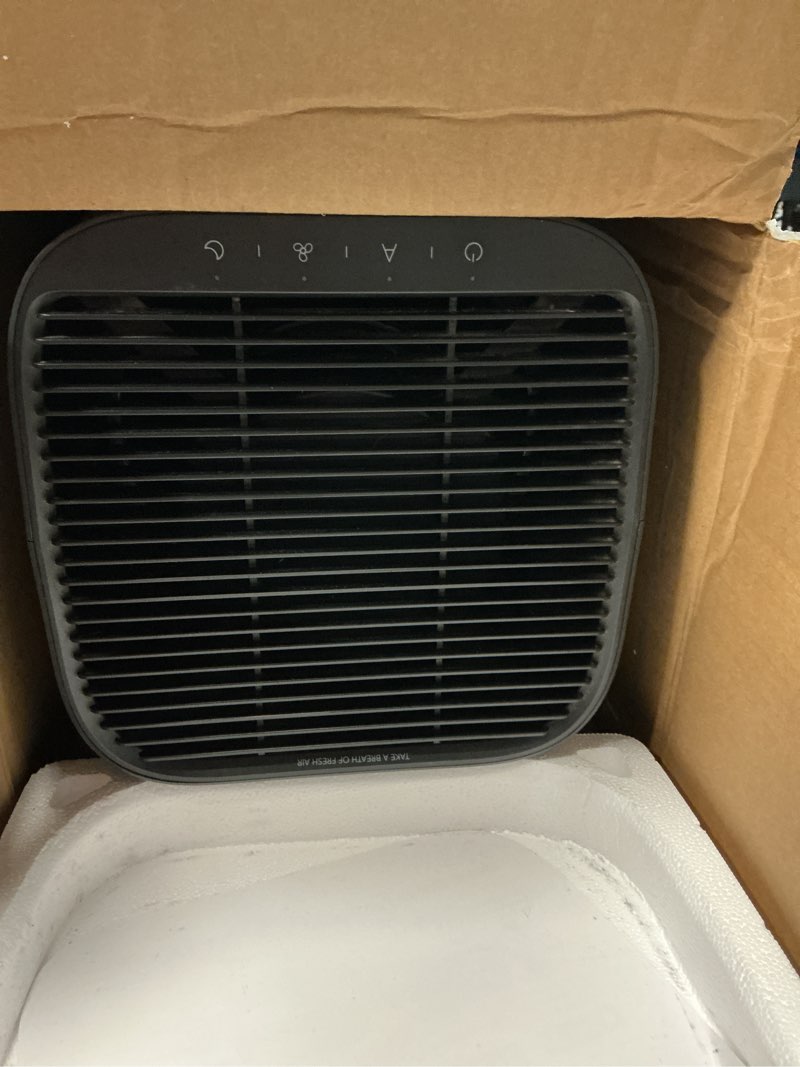 Condition photo showing Good Condition for wyze air purifier with formaldehyde filter (premium), for home, 21db quiet, hepa 13, elimination of common pollutants, remove formaldehyde, odors, smoke, pollen, dust, smart wifi alexa google, black
