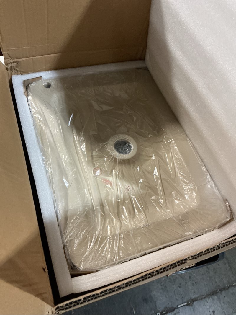 Condition photo showing Good Condition for KES Bathroom Vessel Sink, Rectangular 16"X12" White Vessel Sink for Bathroom Countertop, Bathroom Sink Above Counter, Rectangle Porcelain Ceramic Small Vanity Sink, BVS110S40 16" X 12" Rectangle White
