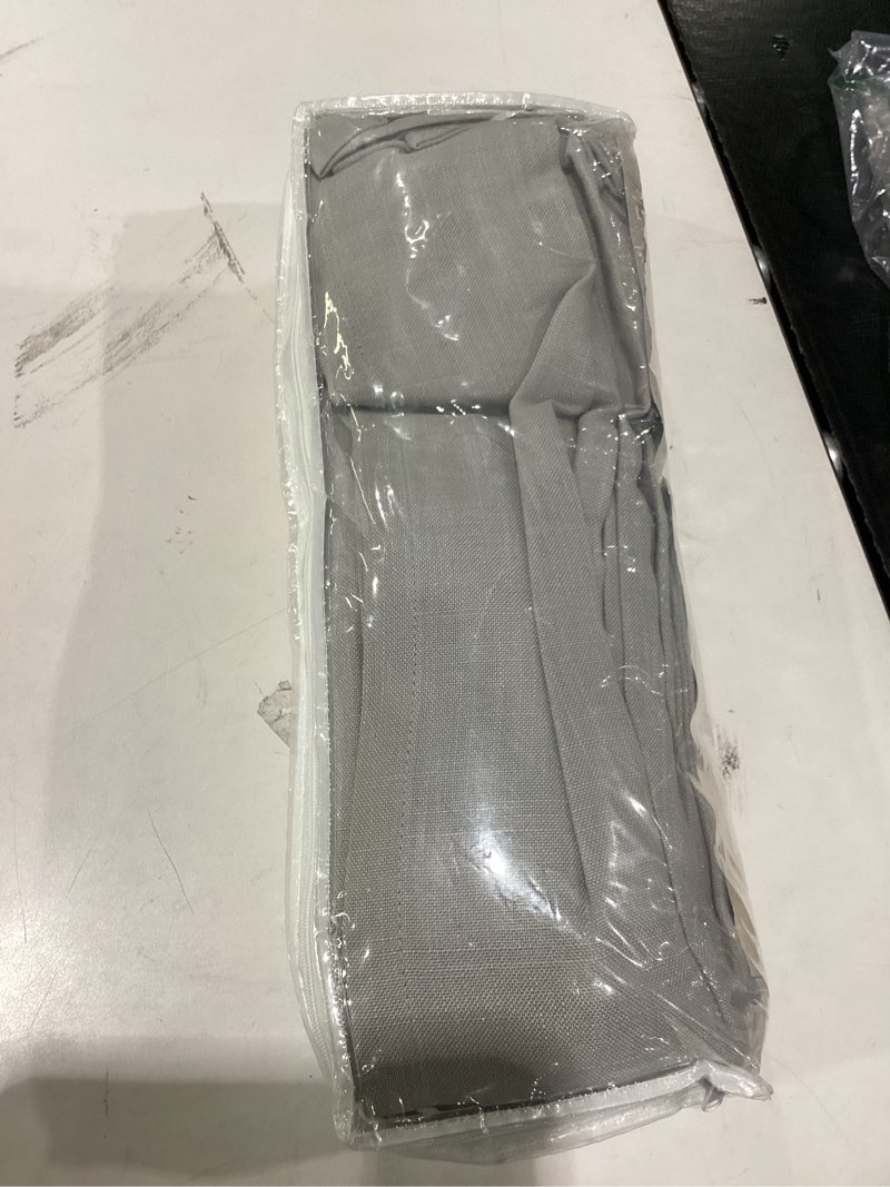 Condition photo showing Good Condition for triple pinch pleated 86 inch long linen curtains 2 panels set for living room track system curtains neutral modern farmhouse light filtering semi sheer linen blend pinch pleat drapes 86 length grey grey 40"w x 86"l (pack of 2)