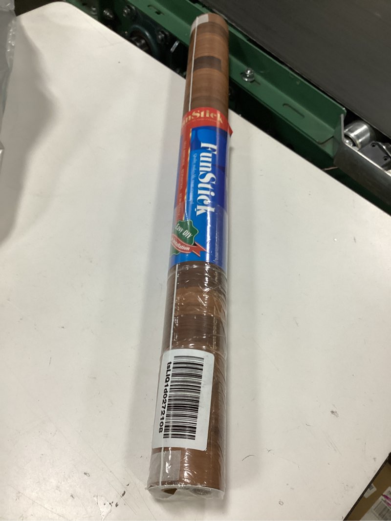 Condition photo showing Good Condition for funstick 16"x240" butcher block wood contact paper peel and stick countertop contact paper for kitchen cabinet wall paper waterproof removable wood grain contact paper shiplap wood wallpaper for walls 16"w x 240"l brown