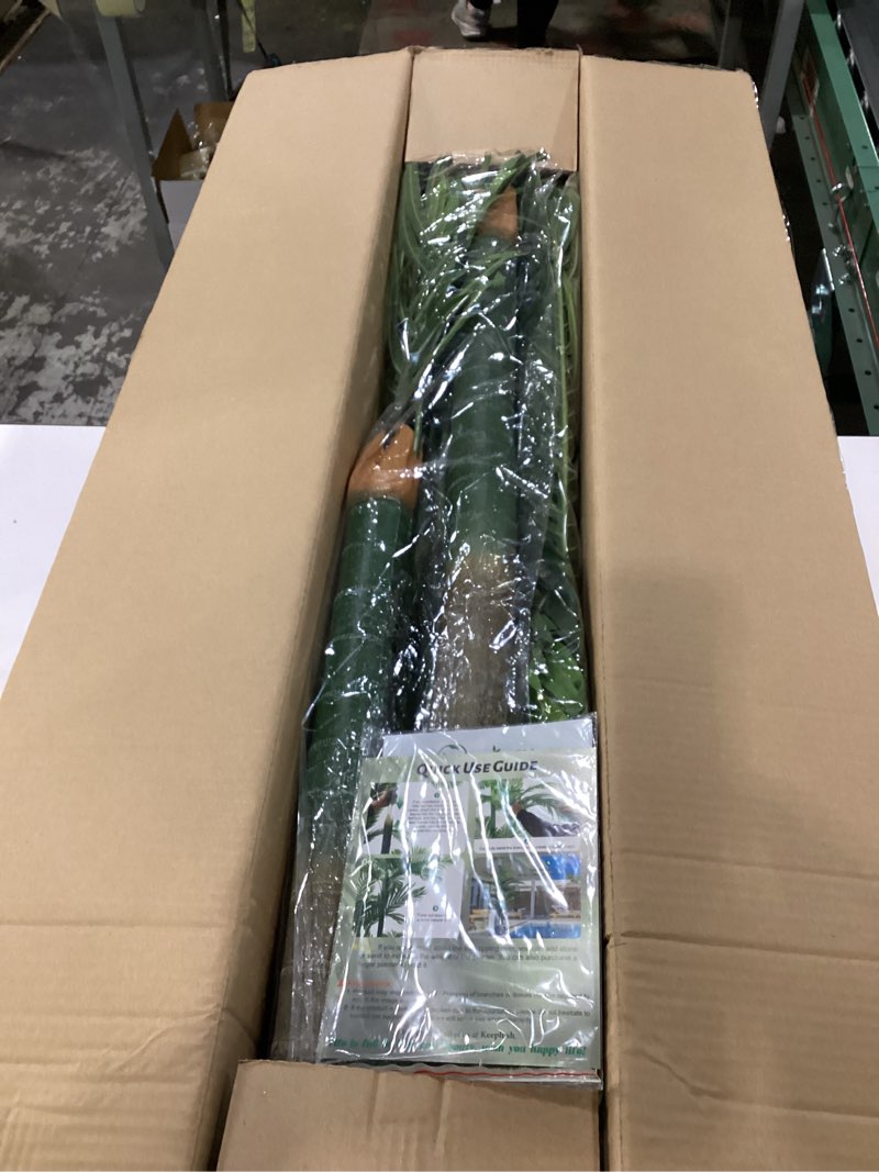 Condition photo showing New/Like New for 6ft Tall Triple Golden Cane Palm Artificial Tree Large Tropical Palm Tree UV Resistant Fake Plant in Pot for Indoor Outdoor Big House Living Room Outside Patio Office Home Decor 1Pack 1 6ft