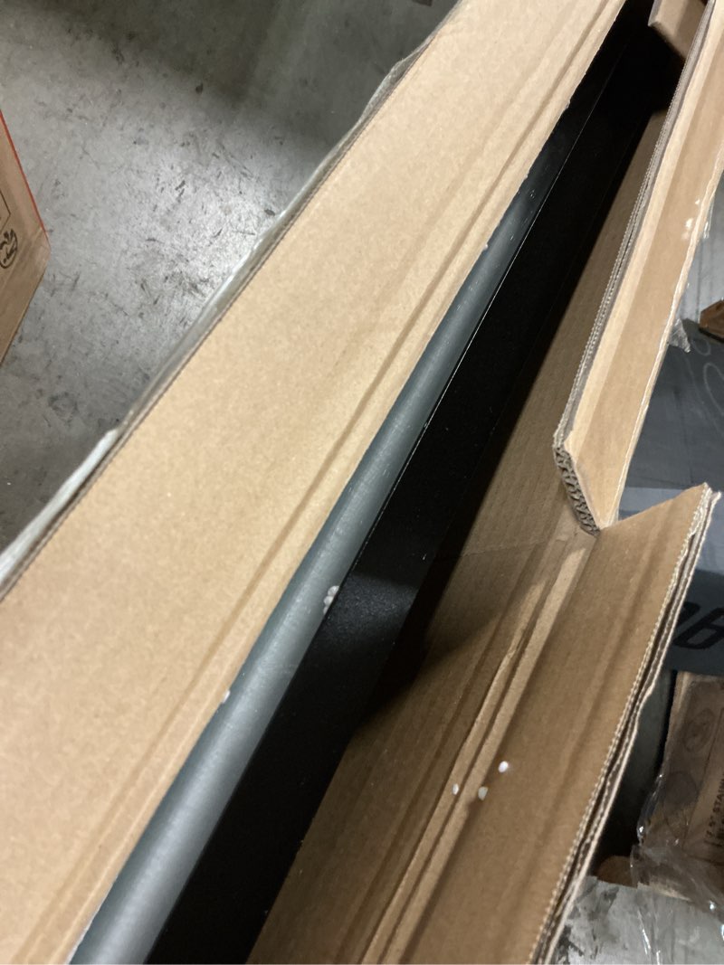 Condition photo showing Good Condition for 24x32 black bathroom mirror, black matte metal framed vanity mirror, rounded rectangle mirror, anti-rust, shatterproof (horizontal/vertical) 32"l x 24"w black