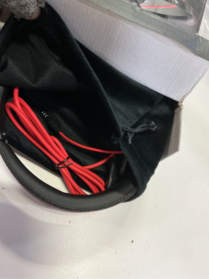 Condition photo showing Good Condition for usb headset with microphone for pc, on-ear computer laptop headphones with noise cancelling microphone in-line control for home office online class skype zoom (usb+3.5mm, black) usb+3.5mm black