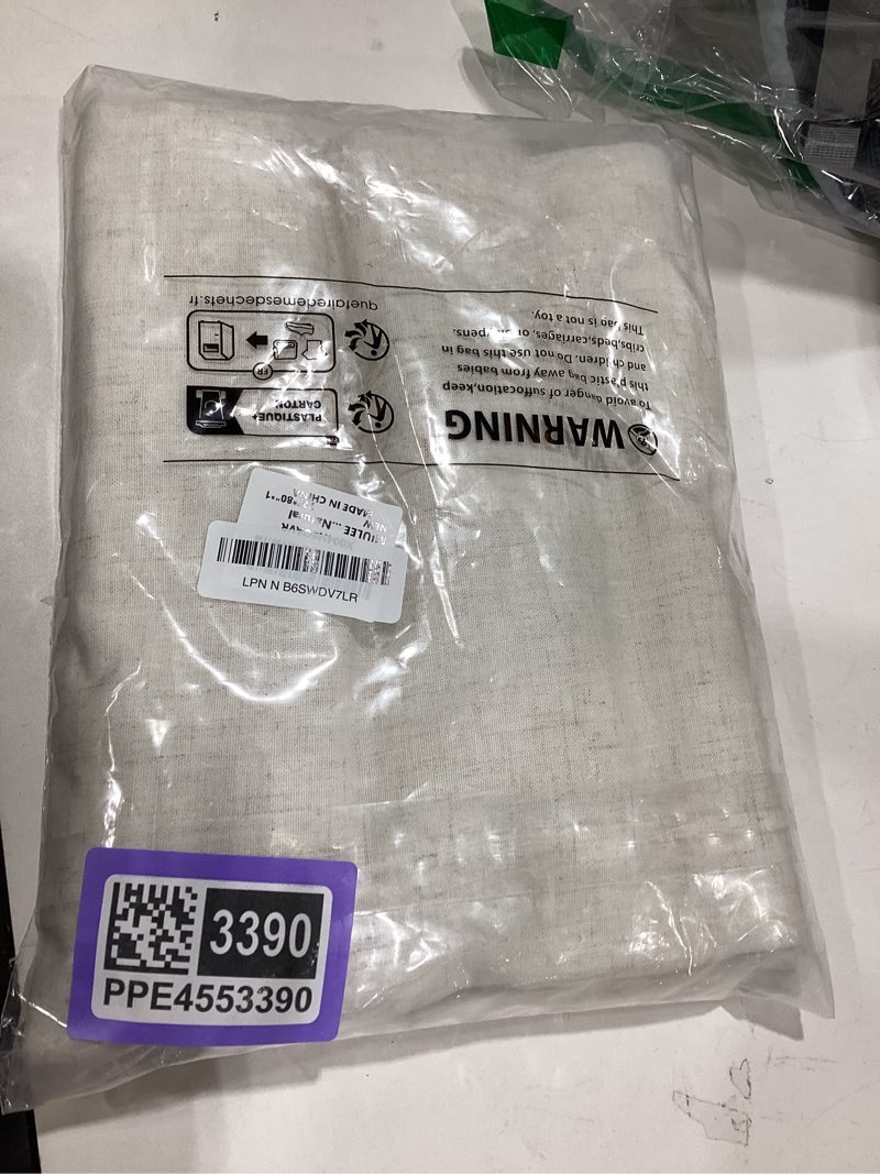 Condition photo showing Good Condition for MIULEE Linen Shower Curtain with 12 Metal Hooks Washable Country Boho Farmhouse Heavy Buttonhole Fabric Shower Curtain Set Thick Cloth Neutral Waterproof Curtains for Bathroom W72*L80, Natural Natural 72"W x 80"L (Pack of 1)