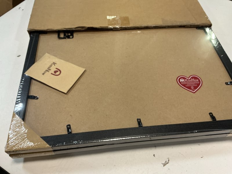 Condition photo showing New/Like New for 16x20 Picture Frame 2 Pack, Textured Black Solid Wood, Wall Gallery Poster Frame 2-Pack Black 16x20