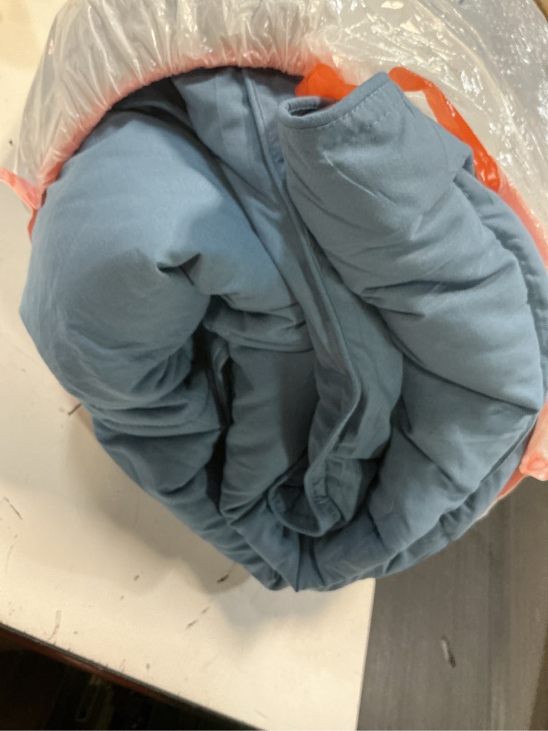 Condition photo showing As Is for bare home comforter set - twin/twin extra long size - ultra-soft - goose down alternative - premium 1800 series - all season warmth (twin/twin xl, coronet blue)