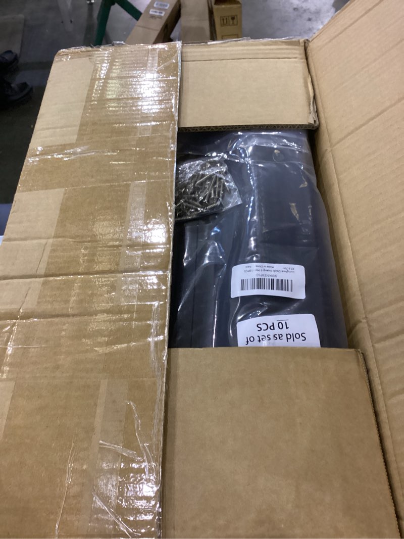 Lunghaa 10-Pack Full Face Dock Bumpers, Black Heavy-Duty Marine Fender Set, Rub Rail & Piling Protec