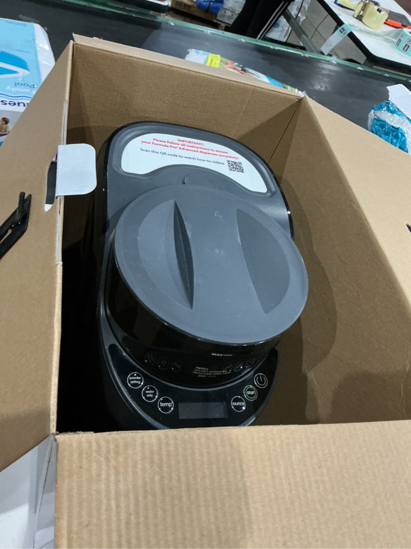 Condition photo showing As Is for baby brezza formula pro advanced formula dispenser machine - automatically mix a warm formula bottle instantly - easily make bottle with automatic powder blending, charcoal