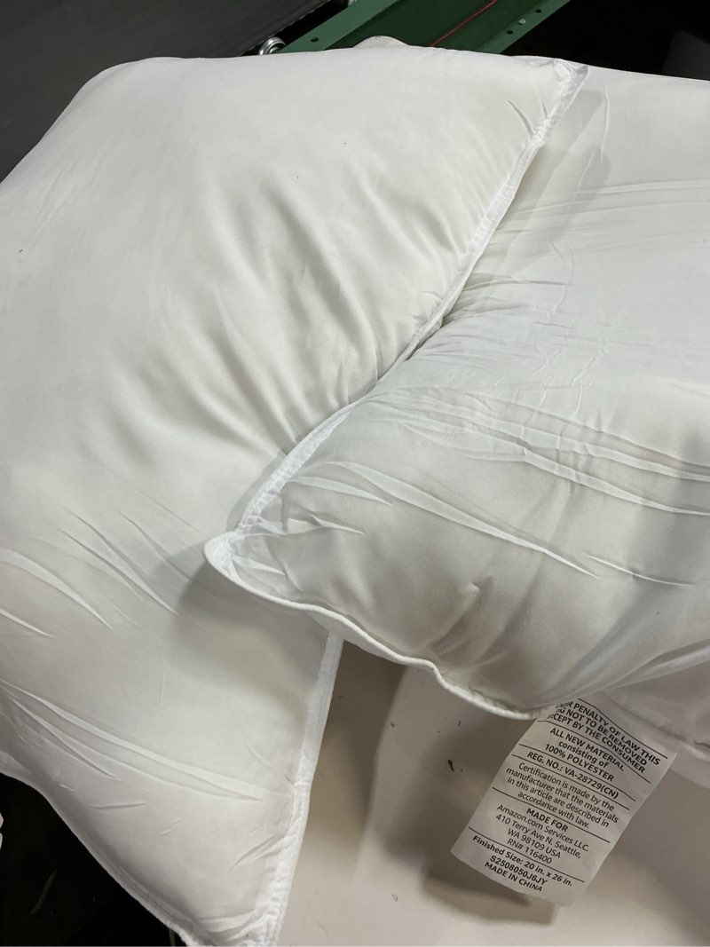 Condition photo showing As Is for LANE LINEN 12x20 Pillow Insert - Pack of 2 White Decorative Pillow for Sofa Bed, Fluffy Pillow Inserts for Throw Pillow Covers, Throw Pillows for Bed, Couch Pillows for Living Room, Bed Pillows