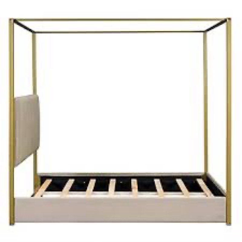 (Incomplete box 2  of 2 )Queen size bed - Beige
