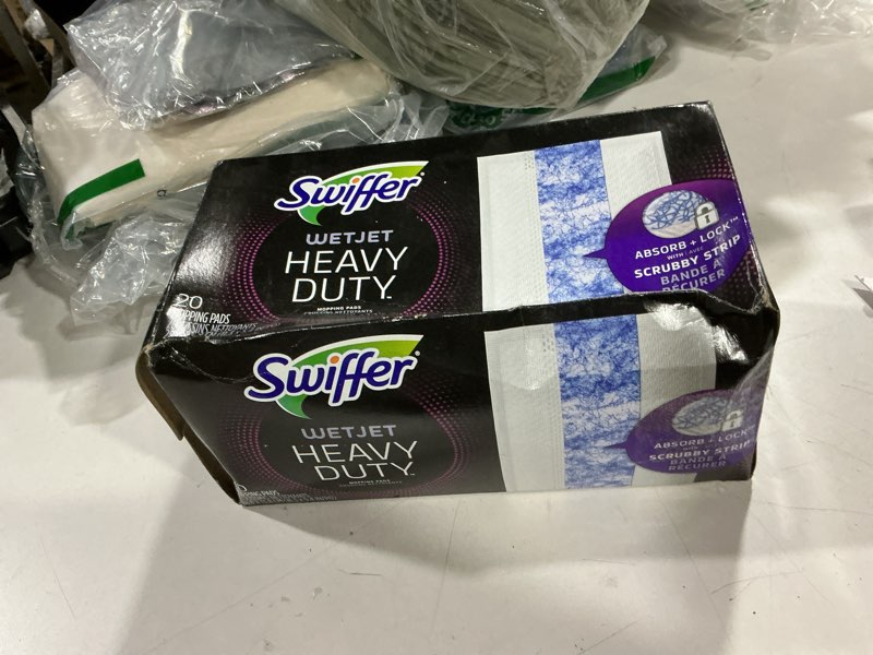 Condition photo showing Good Condition for swiffer wetjet heavy duty mop pad refills for floor mopping and cleaning, all purpose multi surface floor cleaning product, 20 count (packaging may vary) 20 count (pack of 1)