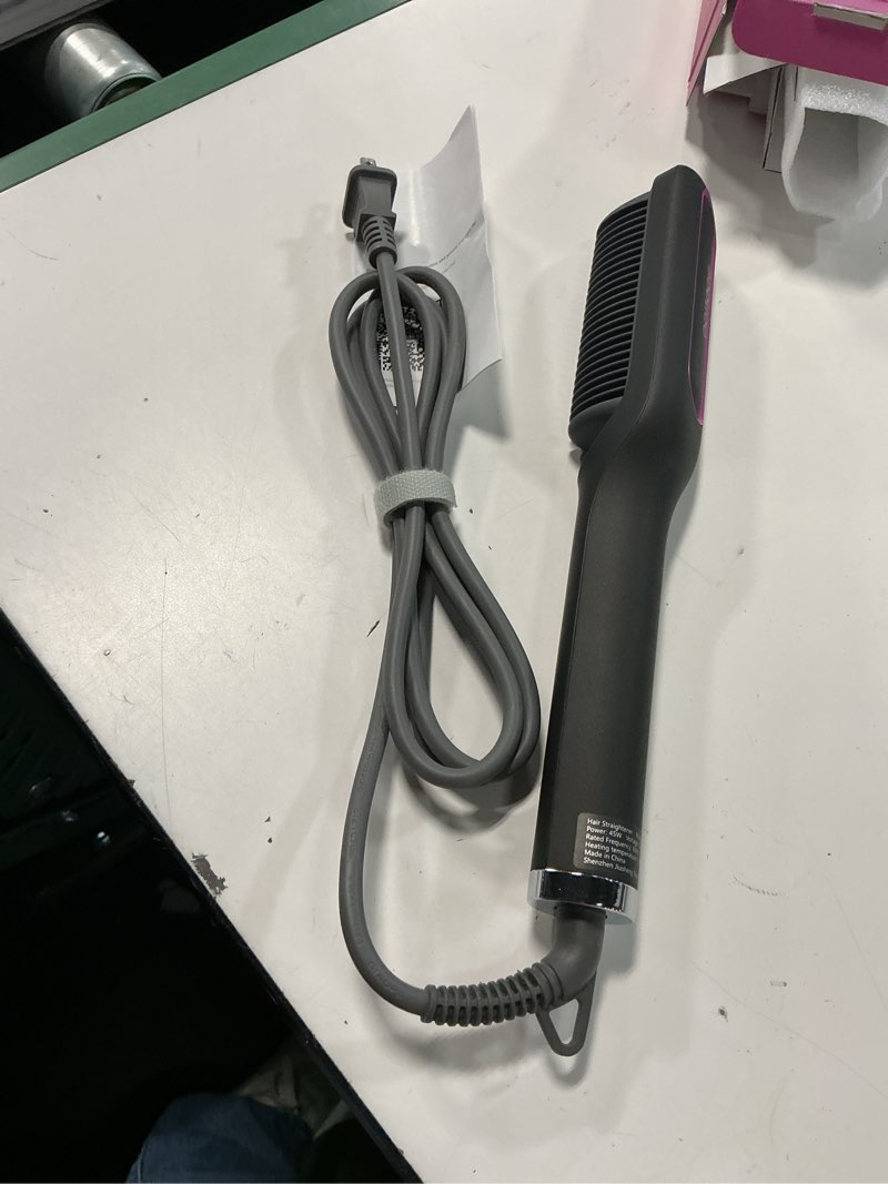 Condition photo showing Good Condition for goolioo ionic hair straightener brush, anti-scald ceramic coating, black