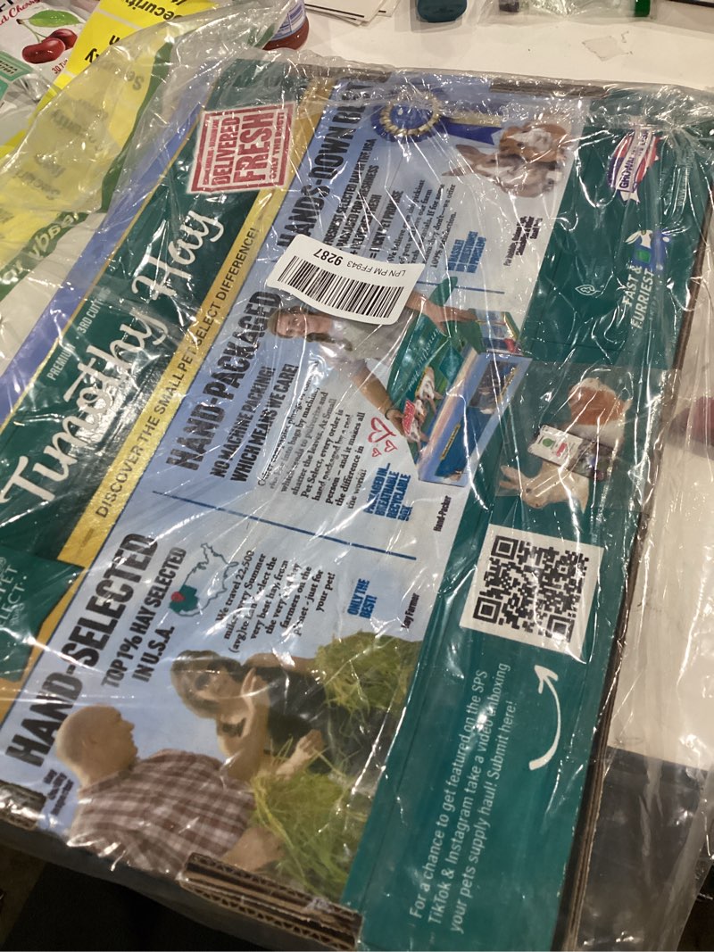Condition photo showing As Is for Small Pet Select 3rd Cutting Super Soft Timothy Hay Pet Food for Picky Eaters, Rabbits, Guinea Pigs,