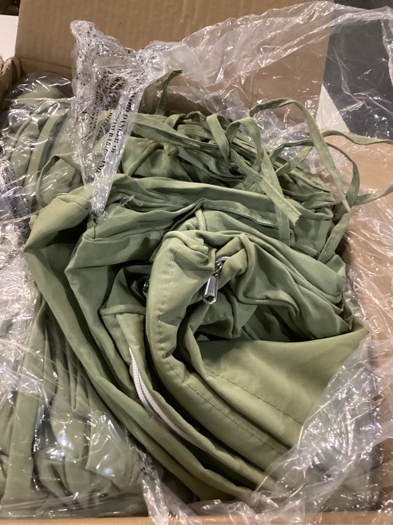 Condition photo showing Good Condition for 14 pcs outdoor patio cushion covers, replaceable waterproof furniture covers, outdoor non-slip covers with zippers, couch 3 sizes, covers only, light green