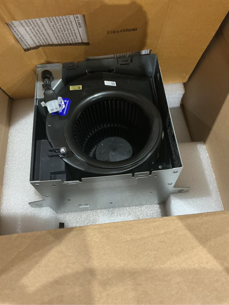Condition photo showing As Is for utilitech ventilation fan 1.5-sone 100-cfm white decorative lighted bathroom fan, energy star