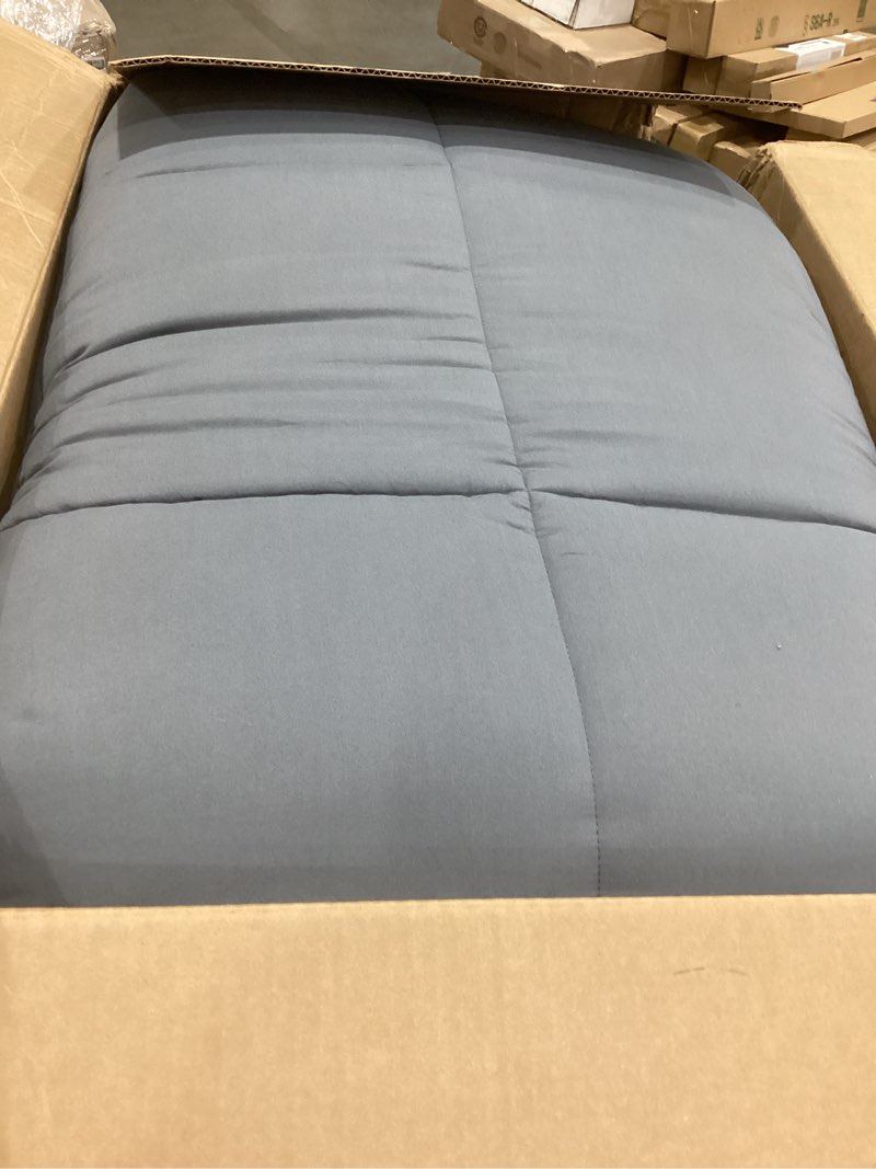 Condition photo showing Good Condition for HomeSmart Weighted Comforter King Size, 40 lbs, 3X More Fluffy Than A Weighted Blanket, Soft Breathable Fabric, Also Fits California King Beds Grey King/Cal King 40lbs