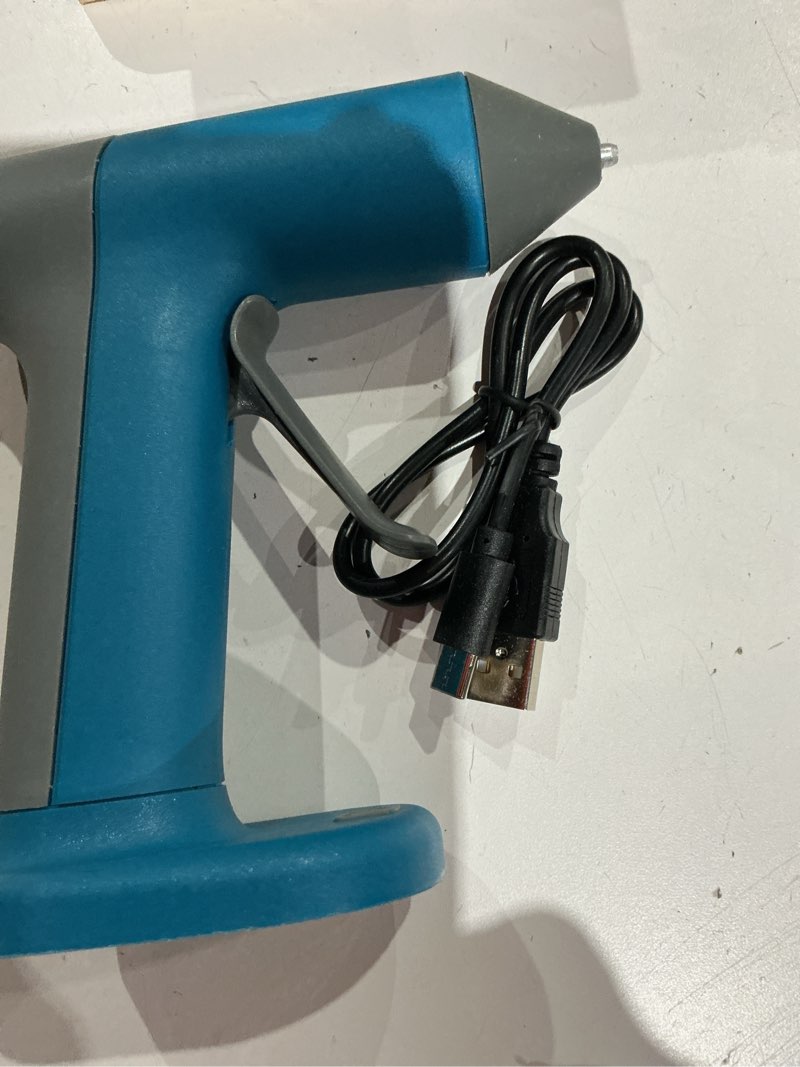 Condition photo showing Good Condition for tilswall cordless hot glue gun, rapid 30s preheat, mini glue gun and sticks set with 2000mah type-c rechargeable, smart power off, 20 premium glue sticks, ideal for diy crafts, gift making blue