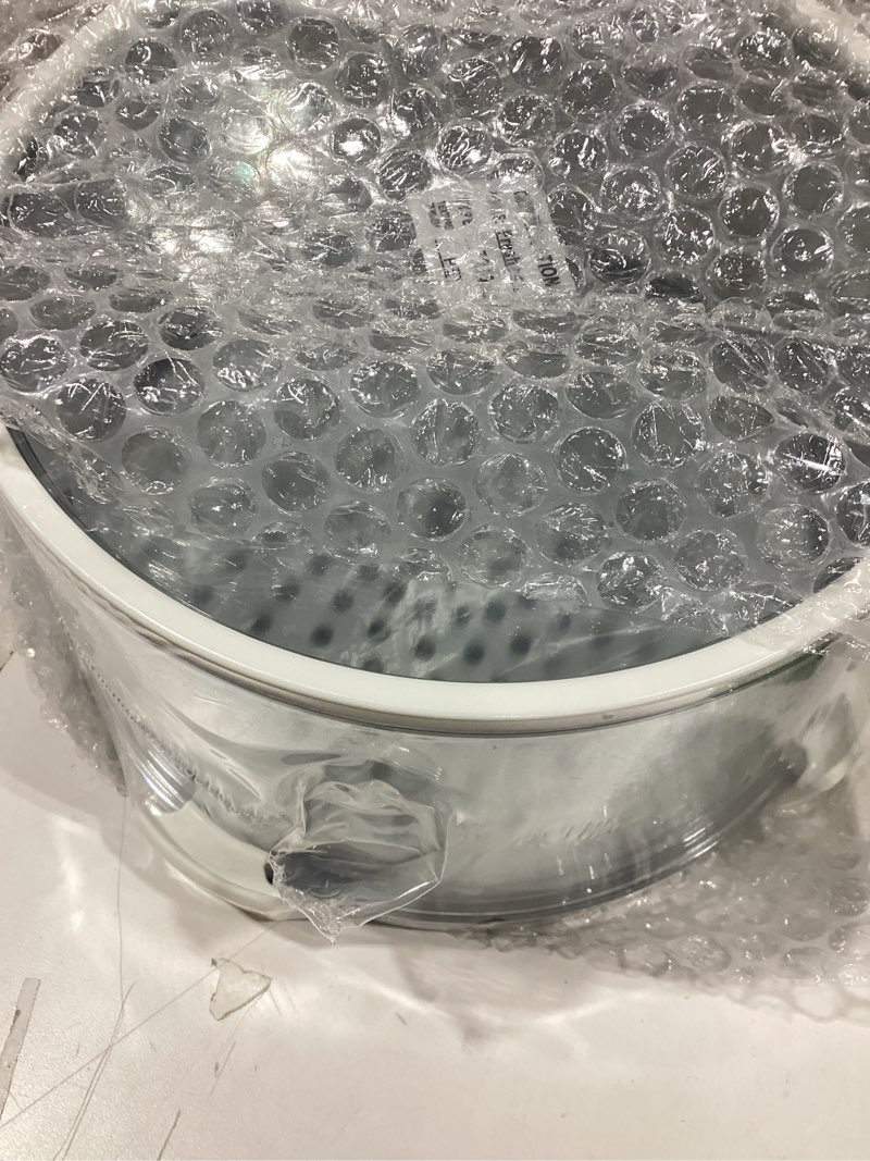Condition photo showing New/Like New for Baderke 8.86 Inches Airtight Bread Box with Stainless Steel Bread Tong Bun Storage Container Round Time Recording Pastry Keeper with Lid for Homemade Loaf Bagel Cookies Toast and Cupcakes