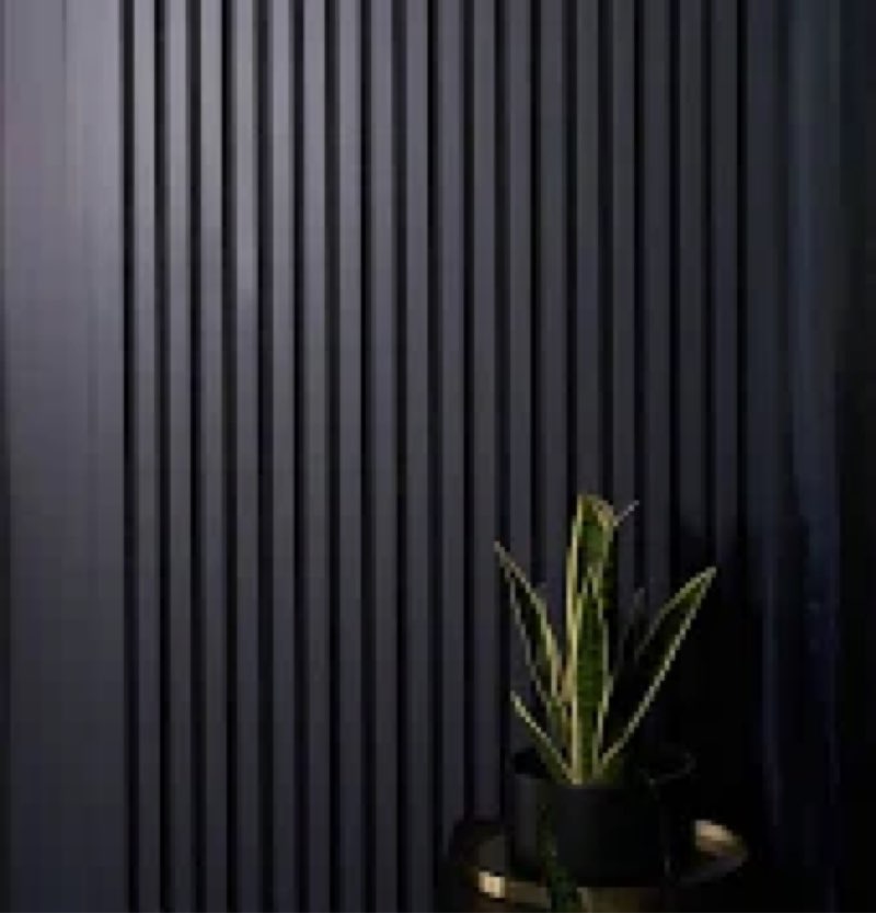 LARWORKS Acoustic Wood Slat Panels 4 Pack 106" x 12.6", Soundproof Wooden Wall Panels, 3D Fluted Pan