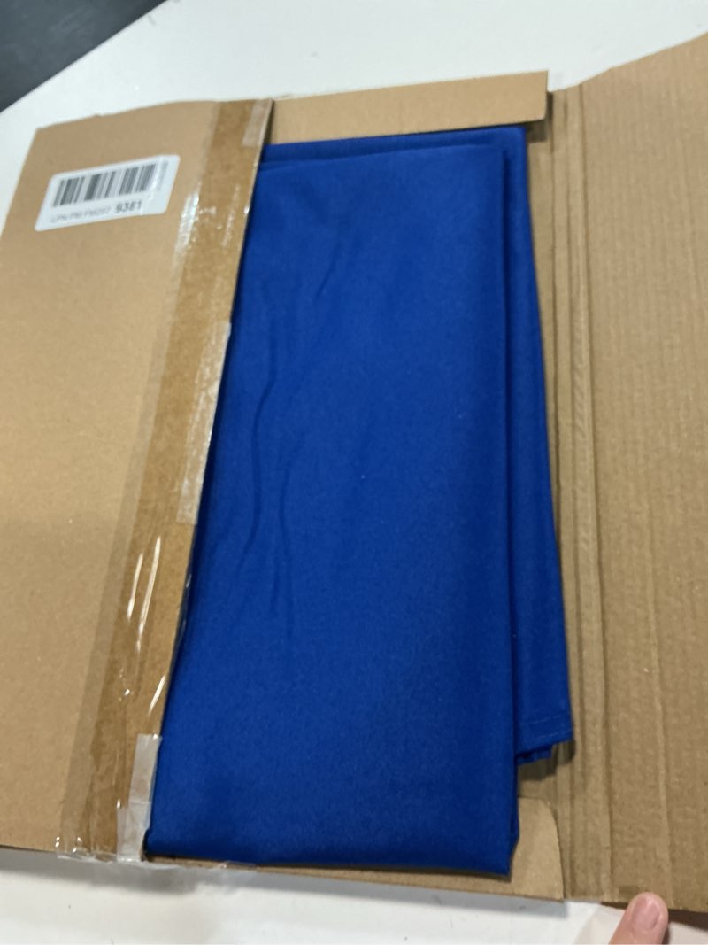 Condition photo showing Good Condition for sancua Round Tablecloth - 60 Inch - Water Resistant Spill Proof Washable Polyester Table Cloth Decorative Fabric Table Cover for Dining Tables, Buffet Parties and Camping, Blue Blue 60" (Round)