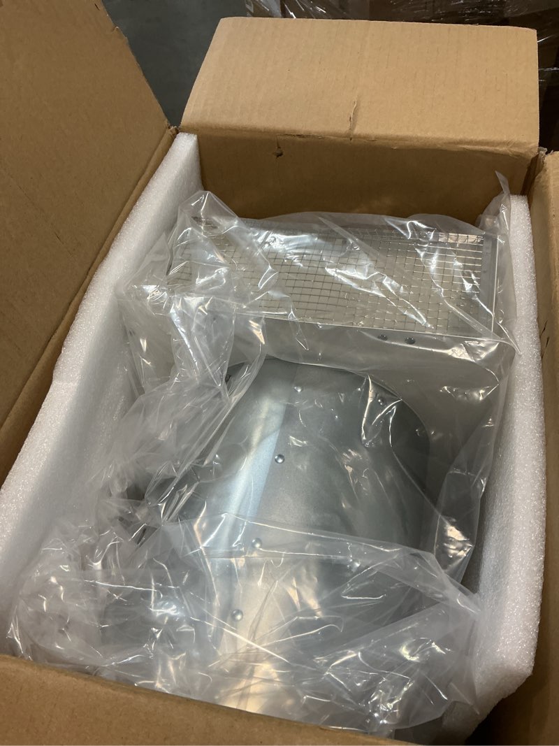 Condition photo showing Good Condition for 7Inch Hooded Wall Vent with Screen and Damper,Galvanized Steel Exhaust Vent Cover Cap Outside,Wall Vent Cover Exterior Outdoor Vent Hood for Kitchen Range Hood Laundry Dryer Bathroom Fan Duct Air Vent
