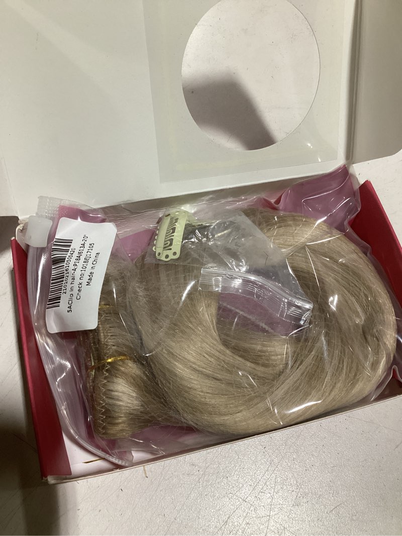 Condition photo showing New/Like New for wennalife clip in hair extensions real human hair, 20 inch 120g 7pcs human hair extensions clip in human hair, jet black hair extensions clip in real hair coloured remy human hair extensions 20 inch-120g-7pcs #1 jet black