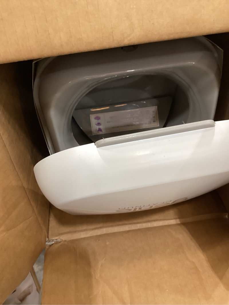 Condition photo showing Good Condition for litter genie platinum pail made of durable stainless steel includes 1 easy roll refill white