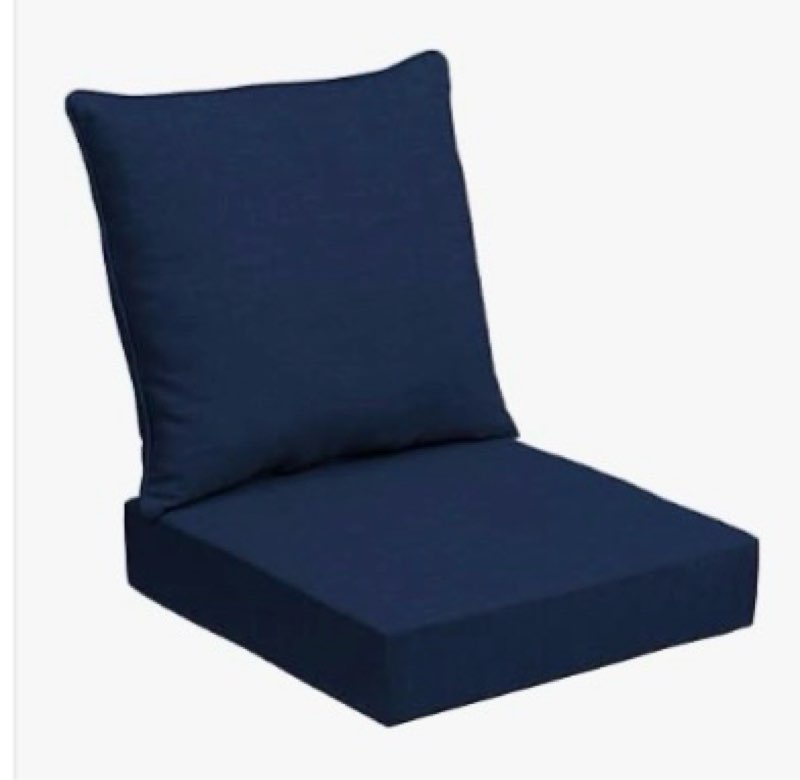 Navy blue outdoor cushion