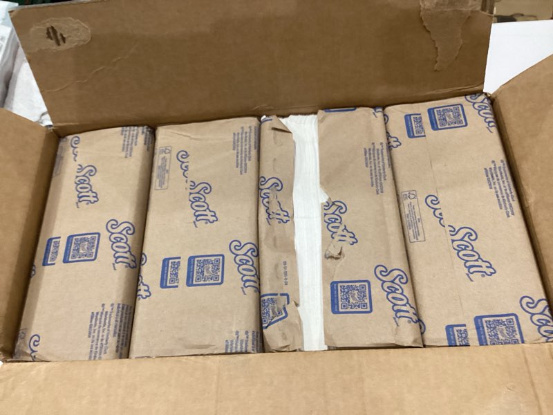 Condition photo showing Good Condition for scott® professional universal multifold paper towels, bulk (01804), absorbency pockets, 9.2" x 9.4" sheets, plus tier, compressed, white (250 sheets/pack, 16 packs/case, 4,000 sheets/case) 250 count (pack of 16)
