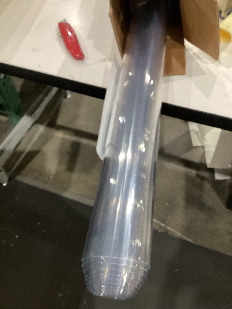 Condition photo showing Good Condition for lovepads clear table cover protector 38 x 84 inch, 1.5mm thick plastic table cover, table protector for dining room table, waterproof vinyl tablecloth table pad mat for kitchen, dresser, writing desk 38" x 84" (rectangular) clear 1.5mm