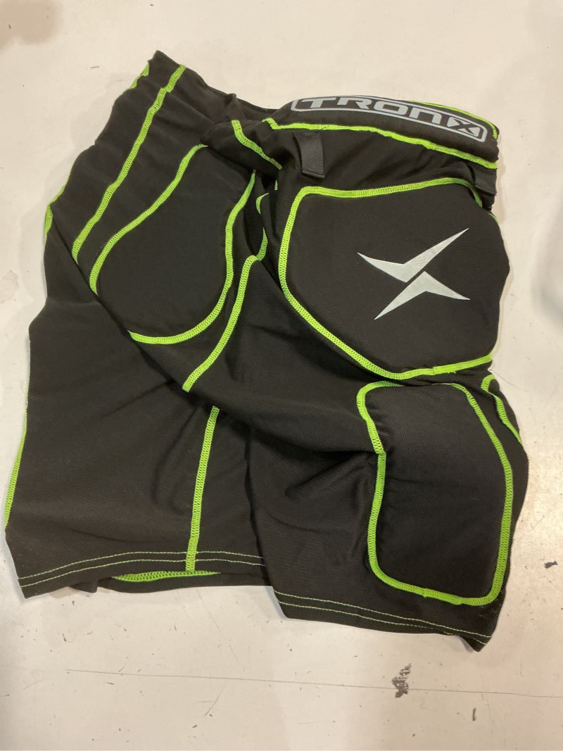 Condition photo showing As Is for tronx stryker senior adult junior youth inline roller hockey girdles with cup senior large/x-large