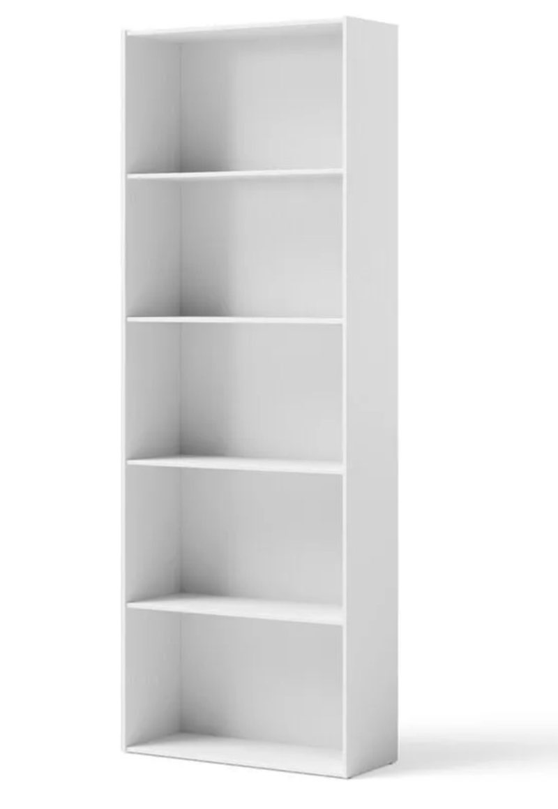 (Similar to stock photo) 5-Shelf Storage Bookcase Modern Multi-Functional Display Cabinet Furniture