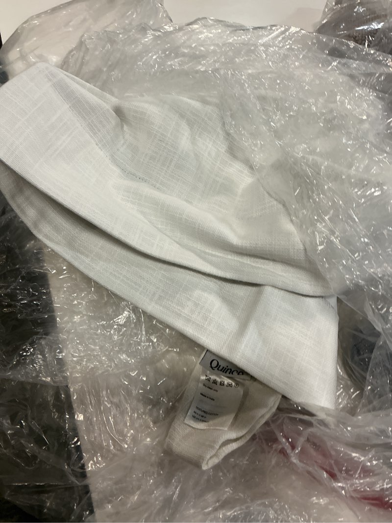 Condition photo showing Good Condition for cotton slub room darkening curtain - single panel color: white size: 48x96 