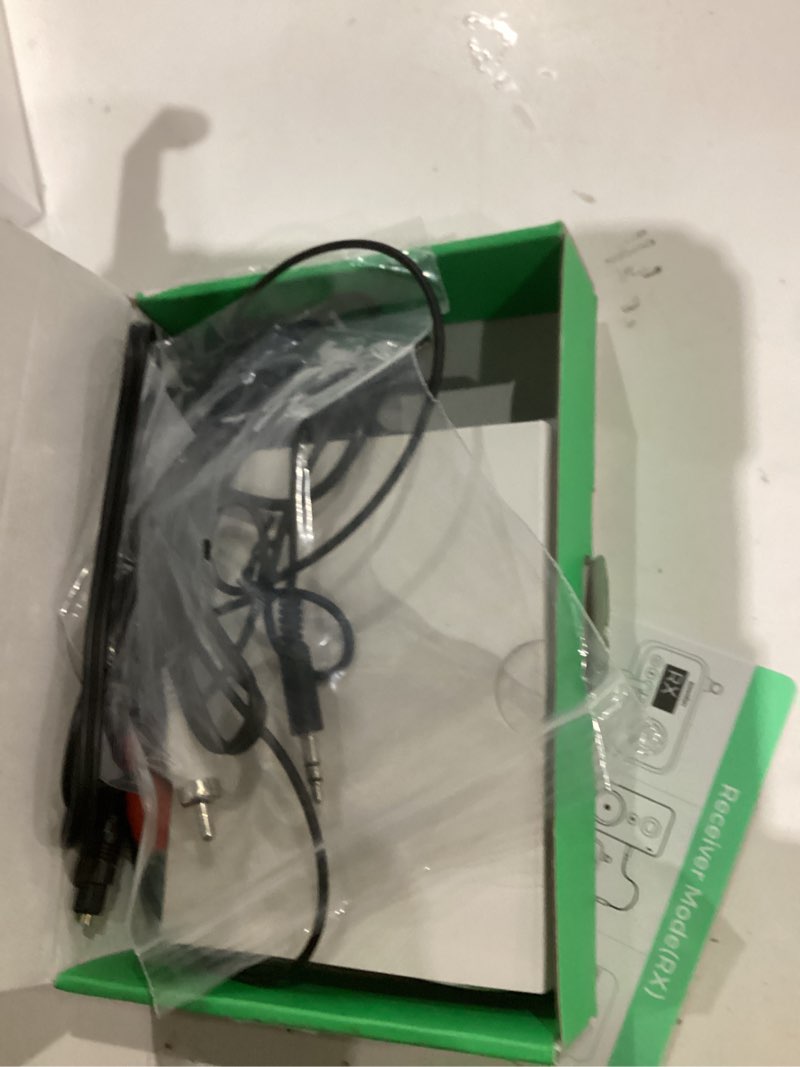Condition photo showing As Is for soomfon bluetooth transmitter for tv 3-in-1 bluetooth 5.0 transmitter receiver for tv to 2 headphones with lcd display adjustable volume, optical aux rca bypass for home stereo speaker