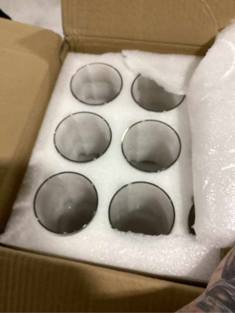 Condition photo showing Good Condition for 12 pack glass cylinder vases 14 inch tall clear flower vase for centerpieces, hurricane floating candle holder wedding decorations, floral vase bulk for table shelf party home deco (14 x 3.35 inch) 12 pack 3.35" w x 14" h