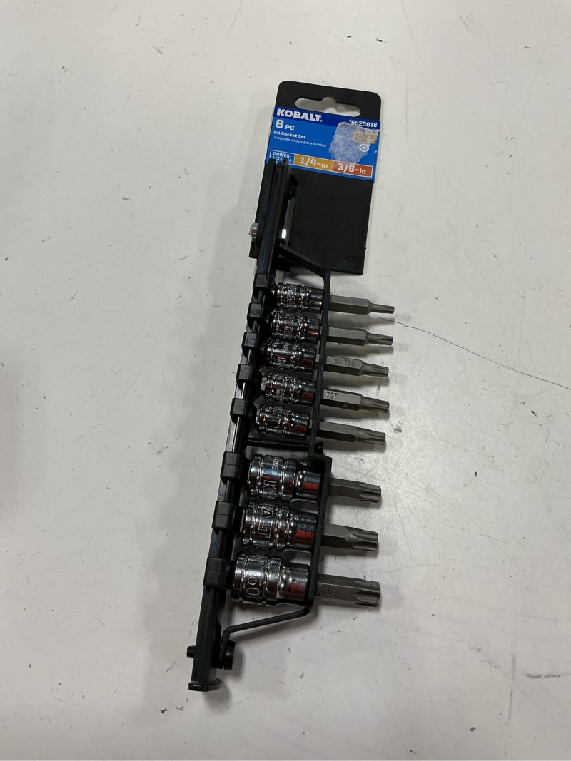 Condition photo showing New/Like New for kobalt 8 -piece 1/4-in 3/8-in drive set tamper-proof torx bit driver socket set