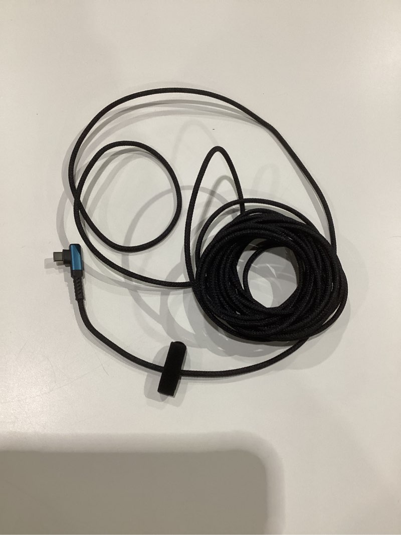 Condition photo showing As Is for 20FT Right Angle USB C Cable, 60W Extra Long Charging Cord Nylon Braided USB C Charger Cable for iPhone 17 16 15 Pro Plus Pro Max Air, iPad/MacBook, Galaxy S20, Pixel, Switch, Camera 20FT Blue 1