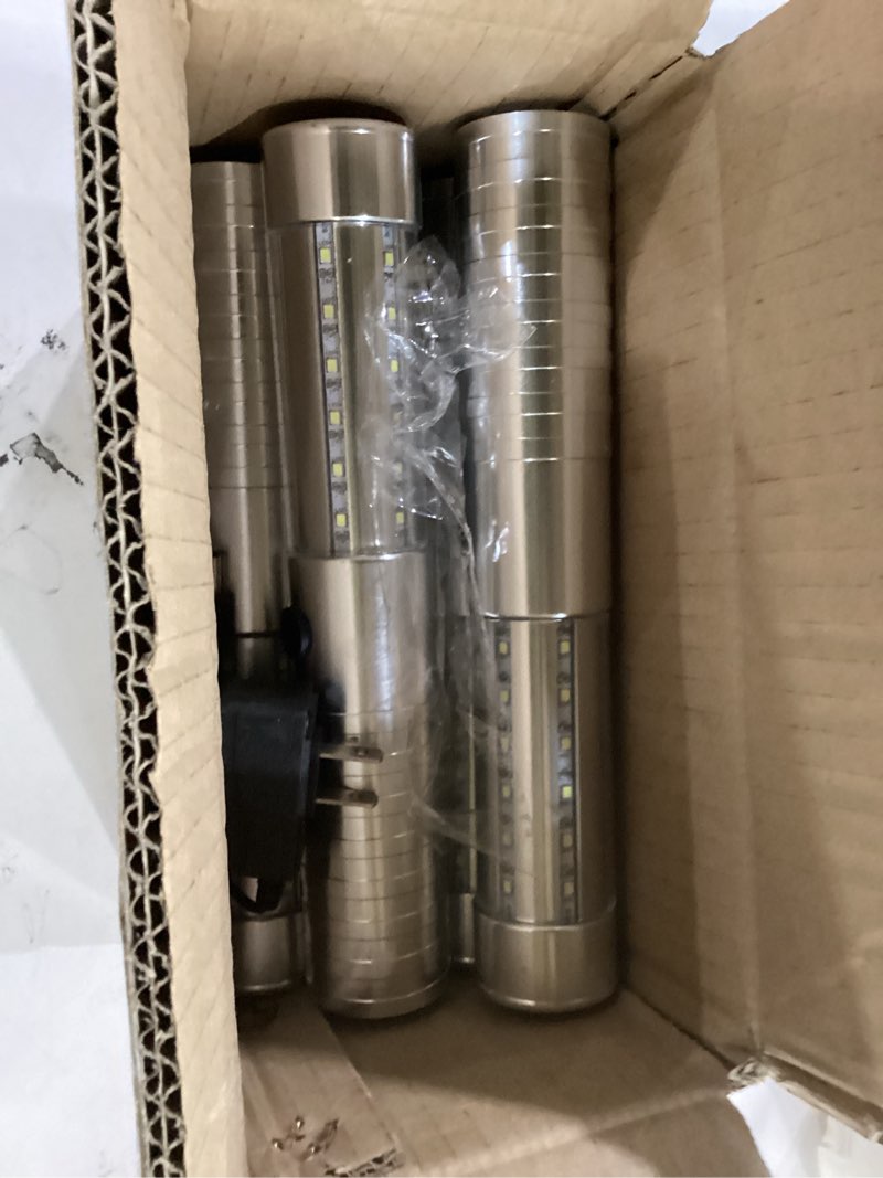Condition photo showing Good Condition for (not tested)bottle service light 6 pack, rechargeable led strobe baton lights, reusable led champagne bottle handheld lighting topper for bar nightclub concert event outdoor silver bottle light 6 pack