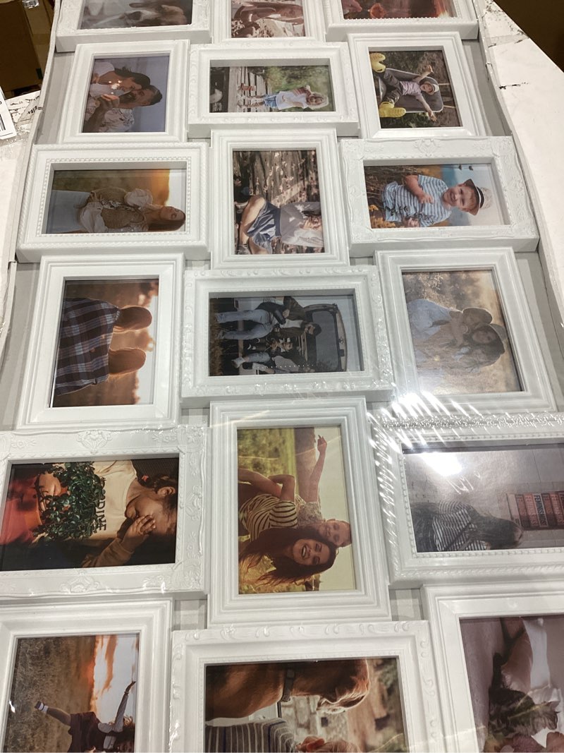 Condition photo showing Good Condition for jerry & maggie 4x6 collage picture frames for wall decor, 18 opening collage wall hanging for 6x4 photo, multi picture frame set with one-piece design white white*18 pack