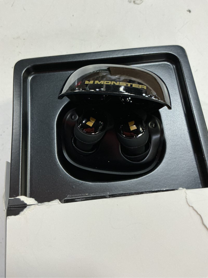 Condition photo showing Good Condition for monster sleep ear200, wireless in-ear headphones, bluetooth 6.0 sleep headphones, with anc active noise cancellation designed for side sleepers, 30 hours of bass stereo sound. w67black