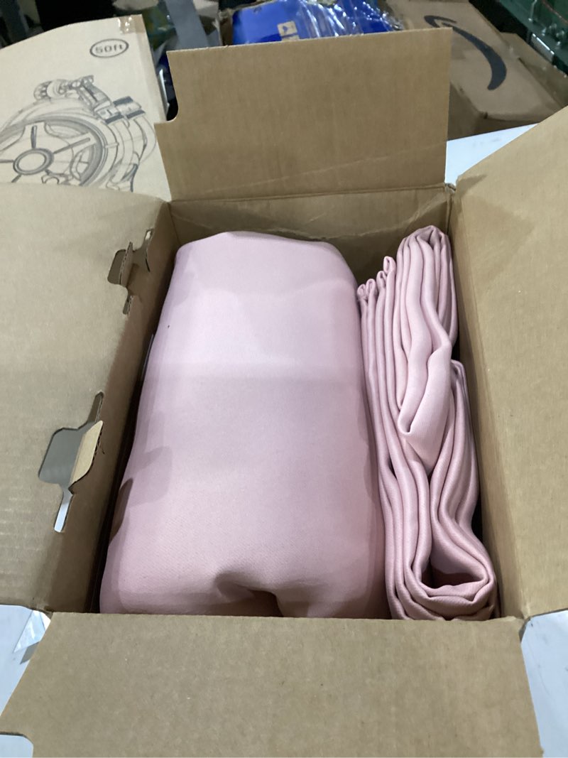 Condition photo showing New/Like New for miulee light pink 100% blackout curtains for bedroom 40x63 inch long | 2 thick layers thermal insulated window curtains with black liner, noise reducing grommet, drapes for living room, 2 panels light pink 40"w x 63"l (pack of 2)
